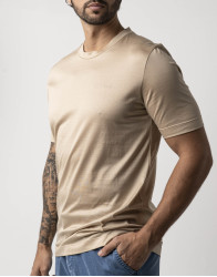 Castello d'Oro Beige T-shirt 100% Cotton Regular Fit thumbnail 1